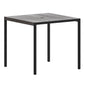 Flash Furniture XU-DG-UH8100-GY-GG Steel All-Weather Patio Dining Table with Gray Wash Faux Teak Slat Top-Seats 4 - Main view