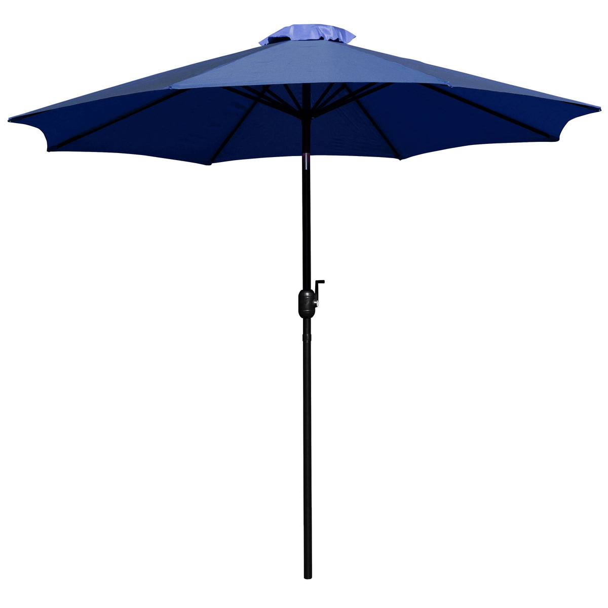 Flash Furniture XU-DG-UH8100-UB19BNV-GG Black Steel Framed 35" Square Faux Teak Patio Table-Navy 9FT Patio Umbrella-Base - View 10