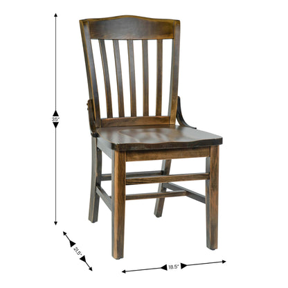 Flash Furniture XU-DG-W0006-ANTCPR-GG School House Back Antique Copper Wood Restaurant Chair with Footrest - View 4