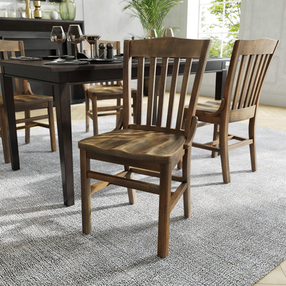 Flash Furniture XU-DG-W0006-ANTCPR-GG School House Back Antique Copper Wood Restaurant Chair with Footrest - View 5