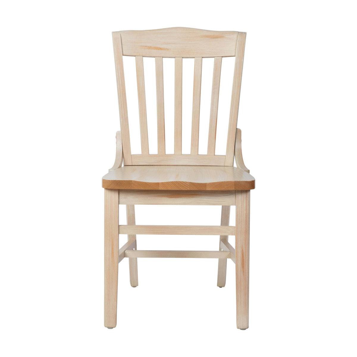Flash Furniture XU-DG-W0006-ANTWHT-GG School House Back Antique White Wood Restaurant Chair with Footrest - View 8