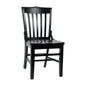 Flash Furniture XU-DG-W0006-BLK-GG School House Back Black Wood Restaurant Chair with Footrest - Main view