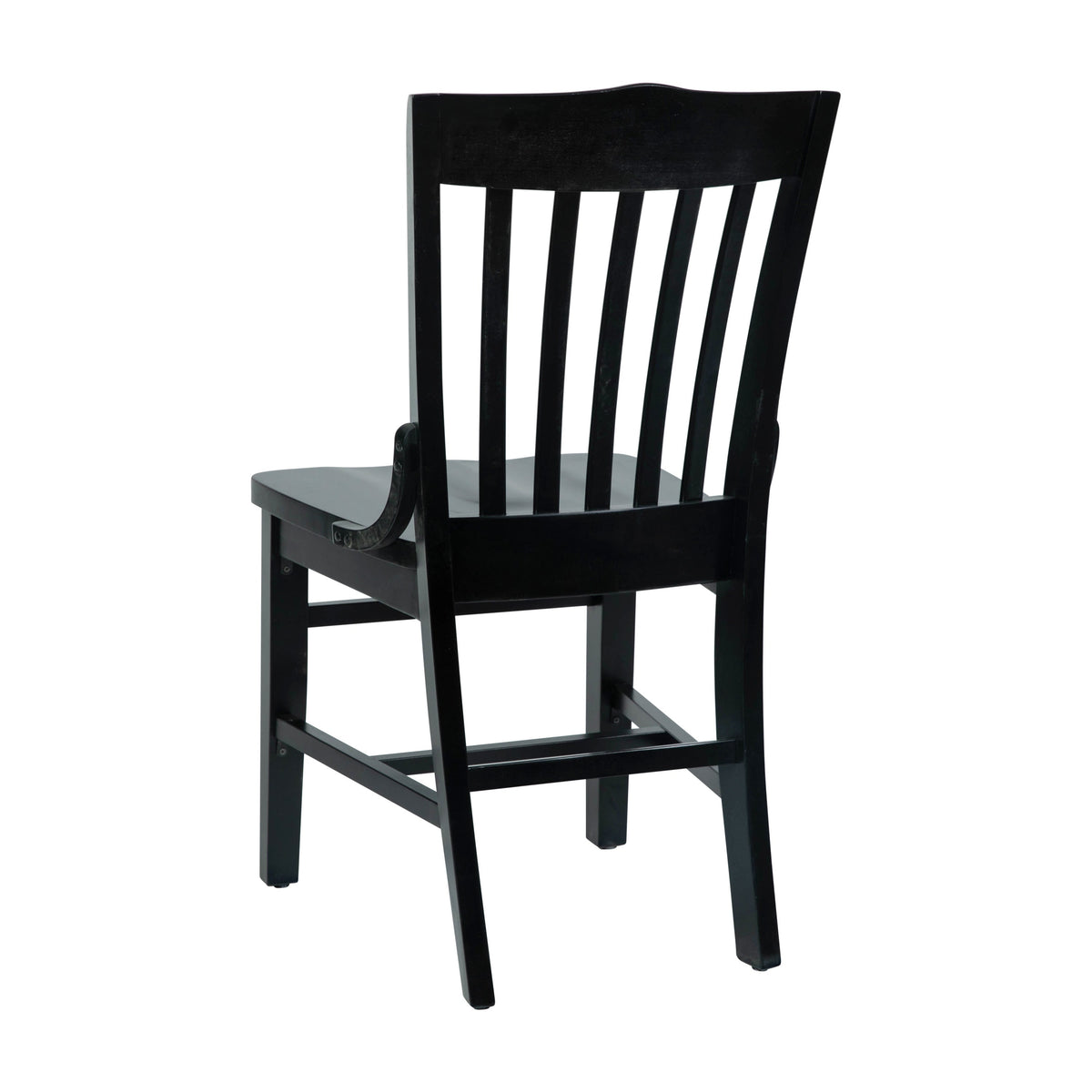 Flash Furniture XU-DG-W0006-BLK-GG School House Back Black Wood Restaurant Chair with Footrest - View 6
