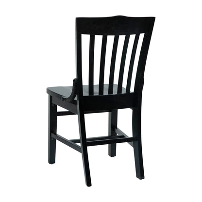 Flash Furniture XU-DG-W0006-BLK-GG School House Back Black Wood Restaurant Chair with Footrest - View 6
