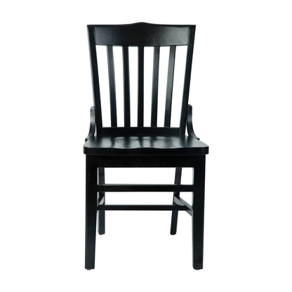 Flash Furniture XU-DG-W0006-BLK-GG School House Back Black Wood Restaurant Chair with Footrest - View 8