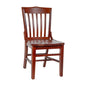 Flash Furniture XU-DG-W0006-MAH-GG School House Back Mahogany Wood Restaurant Chair with Footrest - Main view