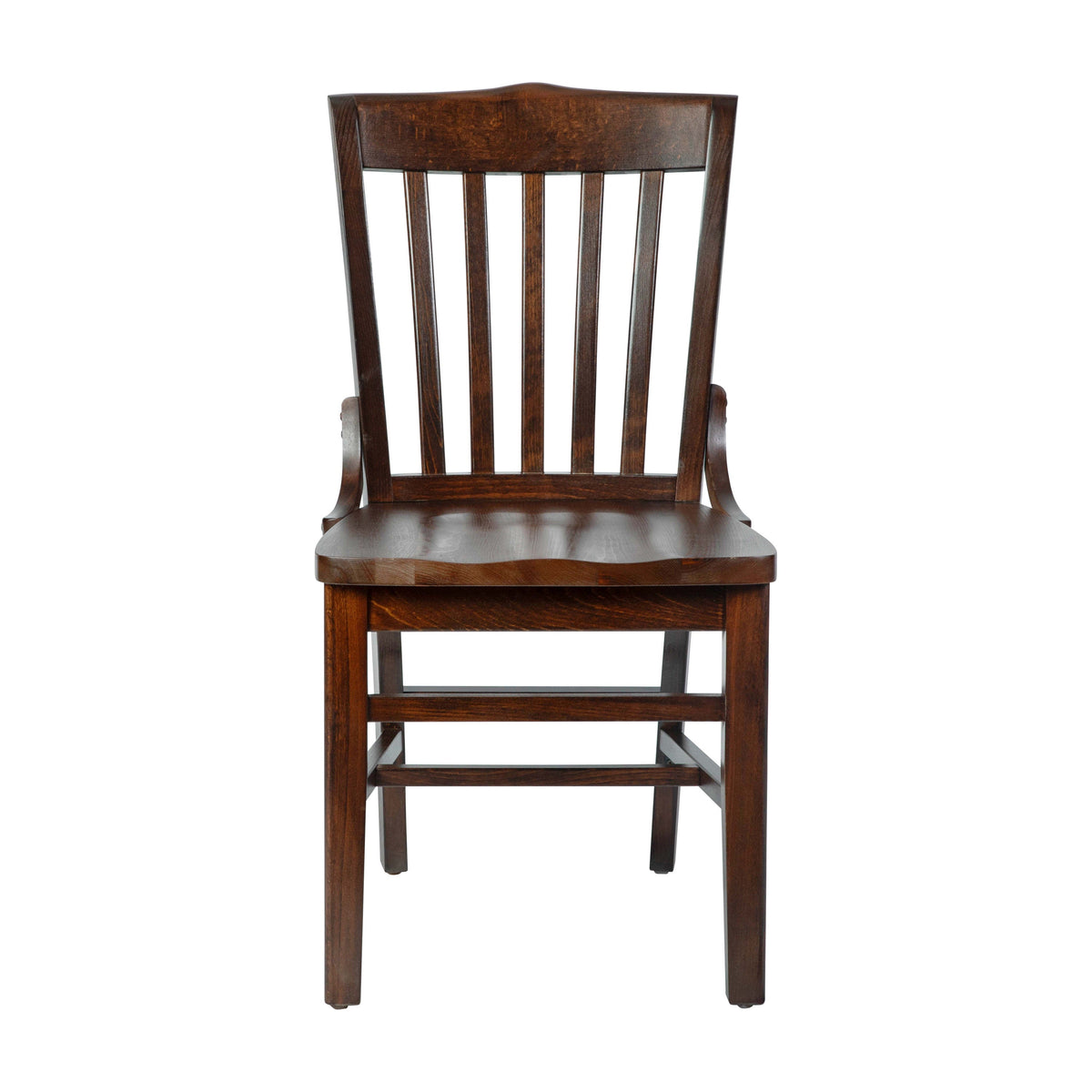 Flash Furniture XU-DG-W0006-WAL-GG School House Back Walnut Wood Restaurant Chair with Footrest - View 9