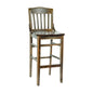 Flash Furniture XU-DG-W0006B-ANTCPR-GG School House Back Antique Copper Wood Restaurant Barstool with Footrest - Main view