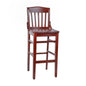 Flash Furniture XU-DG-W0006BAR-MAH-GG School House Back Mahogany Wood Restaurant Barstool with Footrest - Main view