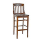 Flash Furniture XU-DG-W0006BAR-WAL-GG School House Back Walnut Wood Restaurant Barstool with Footrest - Main view