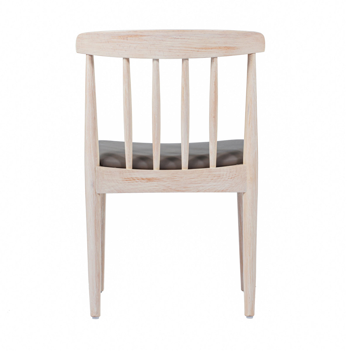 Flash Furniture XU-DG-W0359-ANTWHT-GG Commercial Solid Wood Dining Chair with Vinyl Padded Seat - Antique White/Beige (Beige Vinyl Seat/Antique White Wood Frame) - View 6