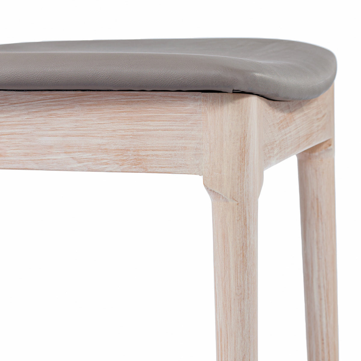 Flash Furniture XU-DG-W0359-ANTWHT-GG Commercial Solid Wood Dining Chair with Vinyl Padded Seat - Antique White/Beige (Beige Vinyl Seat/Antique White Wood Frame) - View 10
