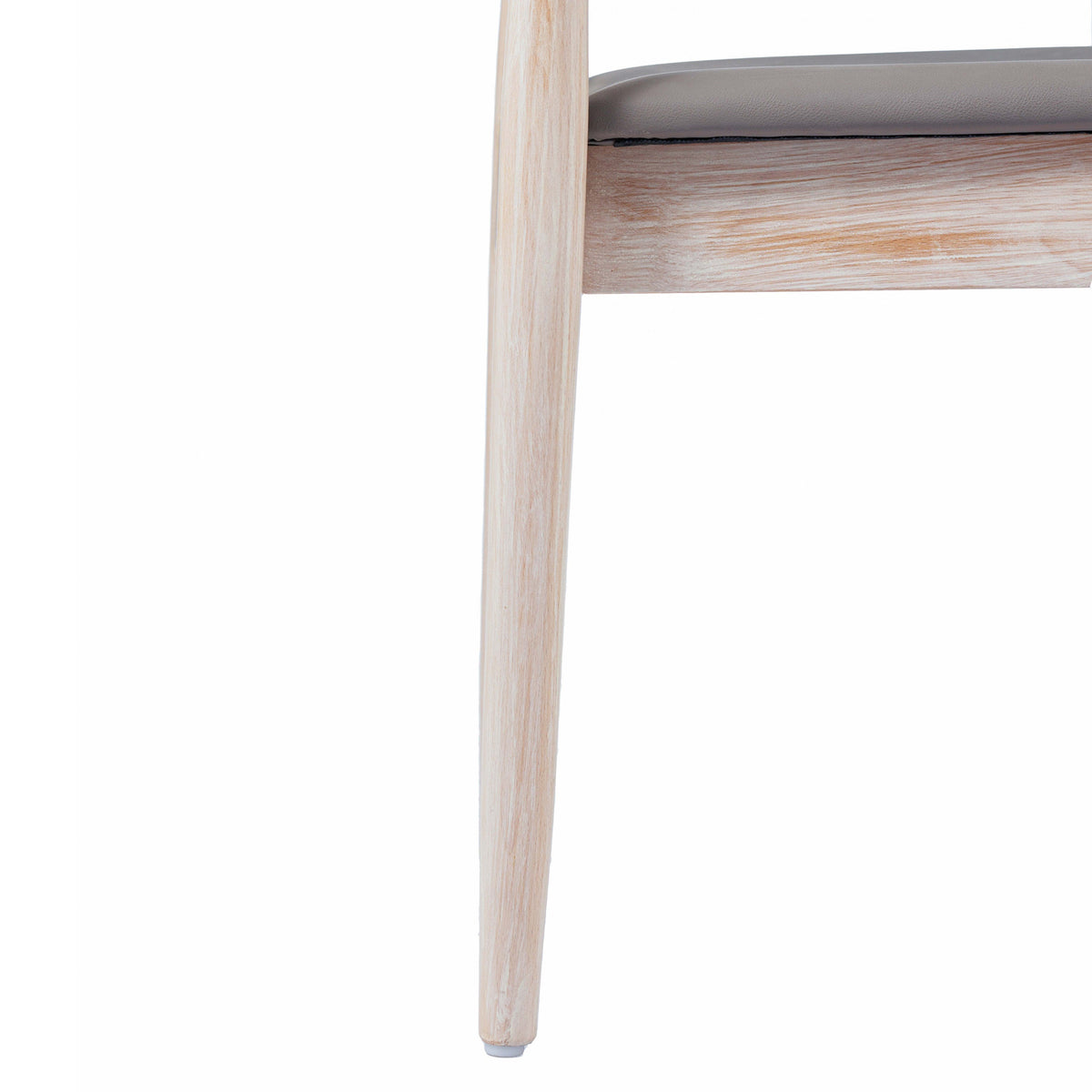 Flash Furniture XU-DG-W0359-ANTWHT-GG Commercial Solid Wood Dining Chair with Vinyl Padded Seat - Antique White/Beige (Beige Vinyl Seat/Antique White Wood Frame) - View 12