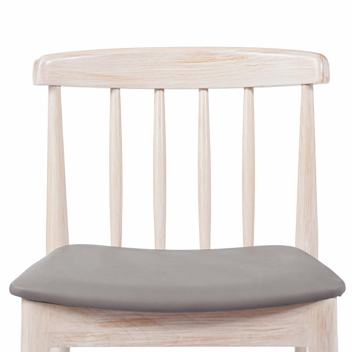 Flash Furniture XU-DG-W0359-ANTWHT-GG Commercial Solid Wood Dining Chair with Vinyl Padded Seat - Antique White/Beige (Beige Vinyl Seat/Antique White Wood Frame) - View 15