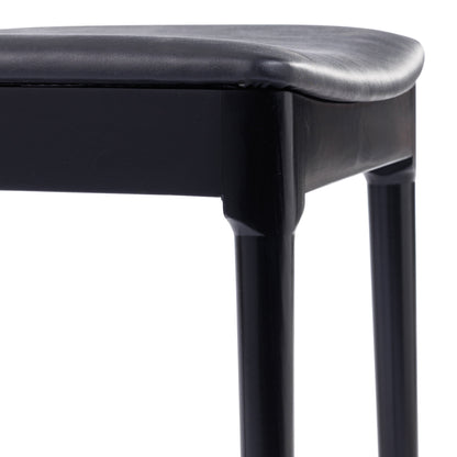 Flash Furniture XU-DG-W0359-BLK-GG Commercial Solid Wood Dining Chair with Vinyl Padded Seat - Black/Black (Black Vinyl Seat/Black Wood Frame) - View 10