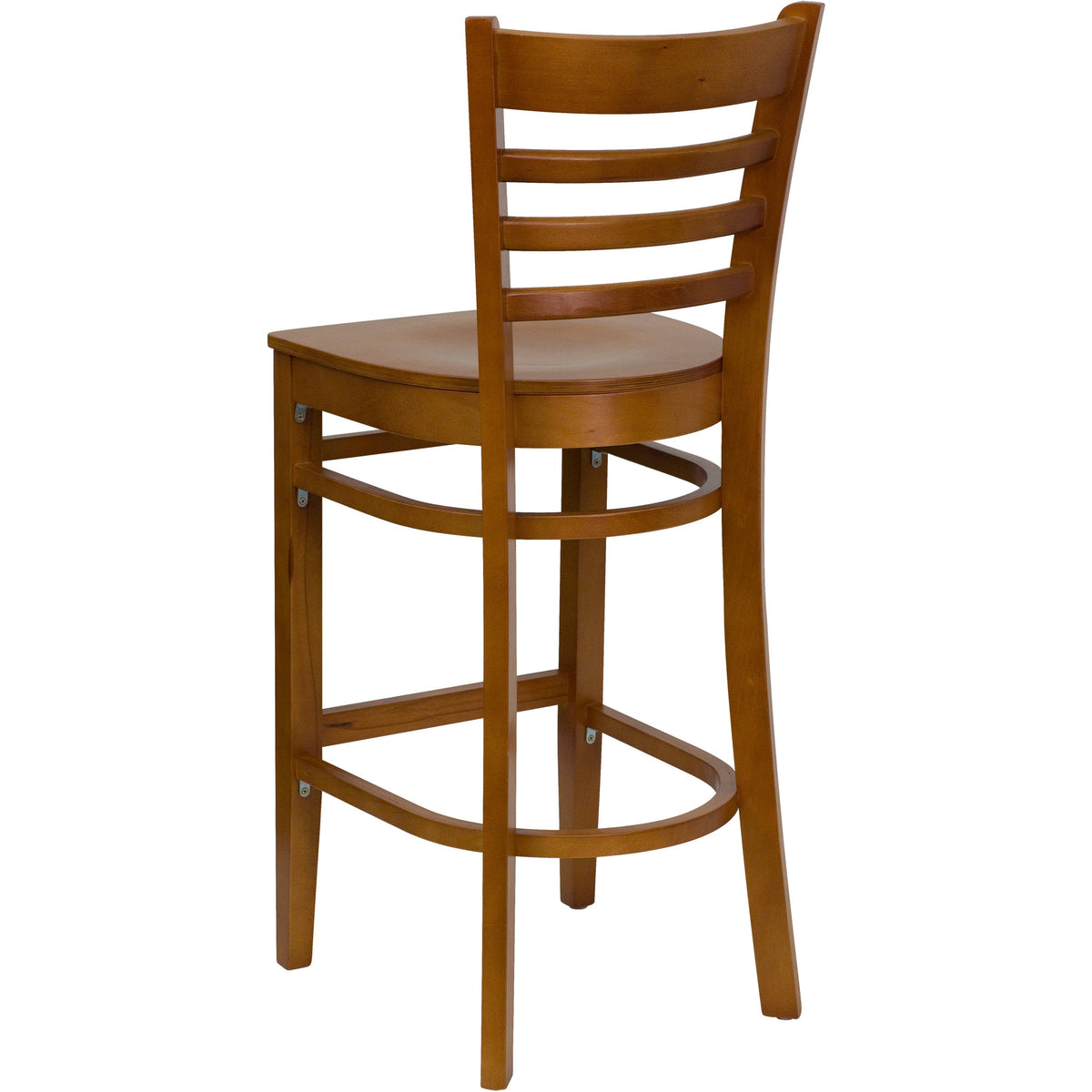Flash Furniture XU-DGW0005BARLAD-CHY-GG Ladder Back Cherry Wood Restaurant Barstool (Cherry Wood Seat/Cherry Wood Frame) - View 3