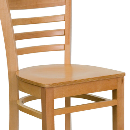 Flash Furniture XU-DGW0005BARLAD-NAT-GG Ladder Back Natural Wood Restaurant Barstool (Natural Wood Seat/Natural Wood Frame) - View 6