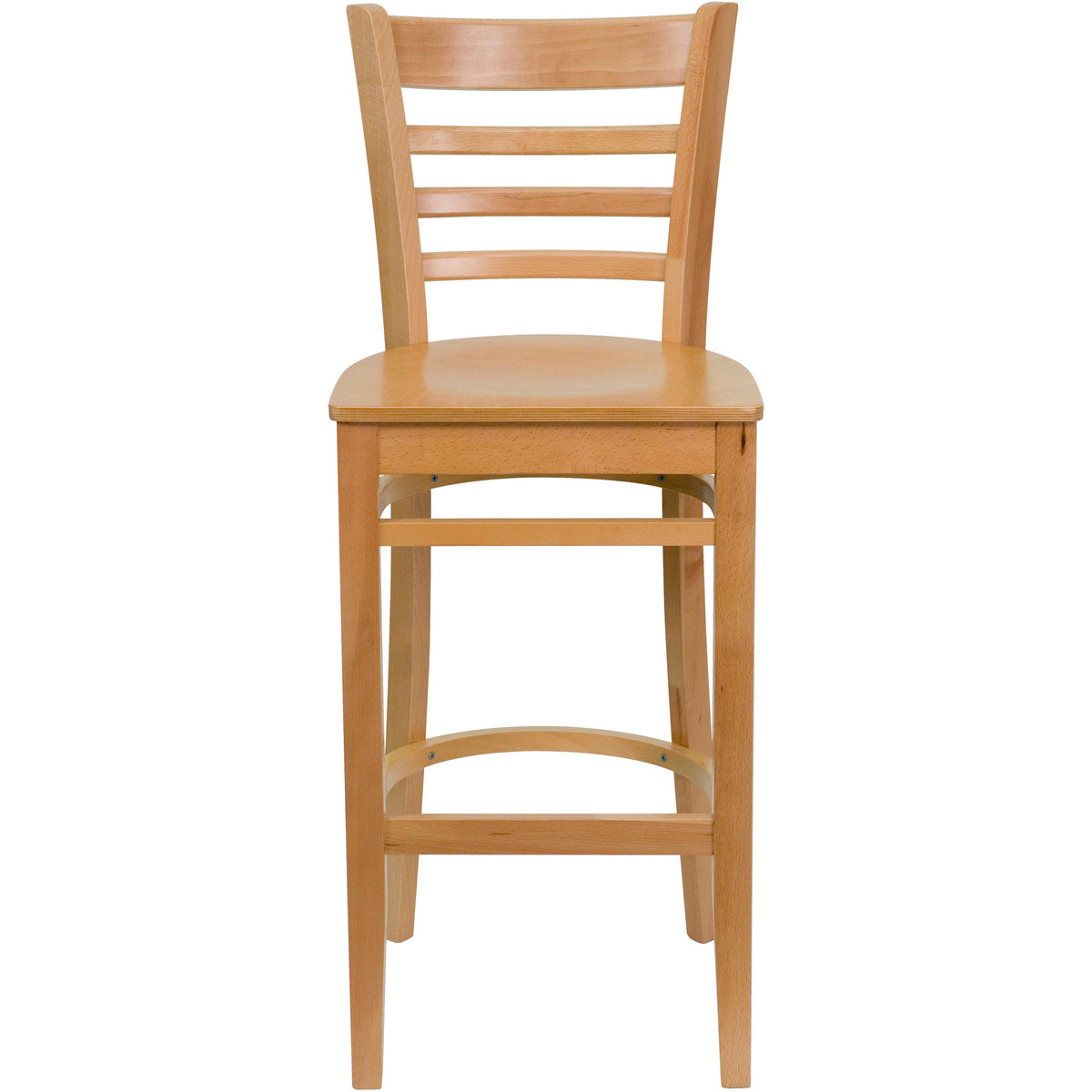 Flash Furniture XU-DGW0005BARLAD-NAT-GG Ladder Back Natural Wood Restaurant Barstool (Natural Wood Seat/Natural Wood Frame) - View 8