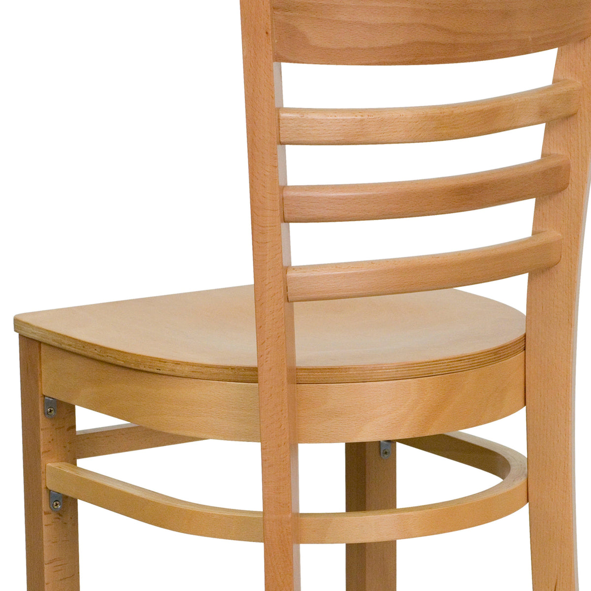Flash Furniture XU-DGW0005BARLAD-NAT-GG Ladder Back Natural Wood Restaurant Barstool (Natural Wood Seat/Natural Wood Frame) - View 9