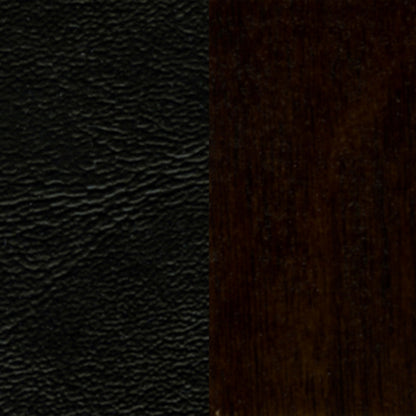 Flash Furniture XU-DGW0005BARLAD-WAL-BLKV-GG Ladder Back Walnut Wood Restaurant Barstool - Black Vinyl Seat (Black Vinyl Seat/Walnut Wood Frame) - Material detail