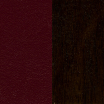 Flash Furniture XU-DGW0005BARLAD-WAL-BURV-GG Ladder Back Walnut Wood Restaurant Barstool - Burgundy Vinyl Seat (Burgundy Vinyl Seat/Walnut Wood Frame) - Material detail