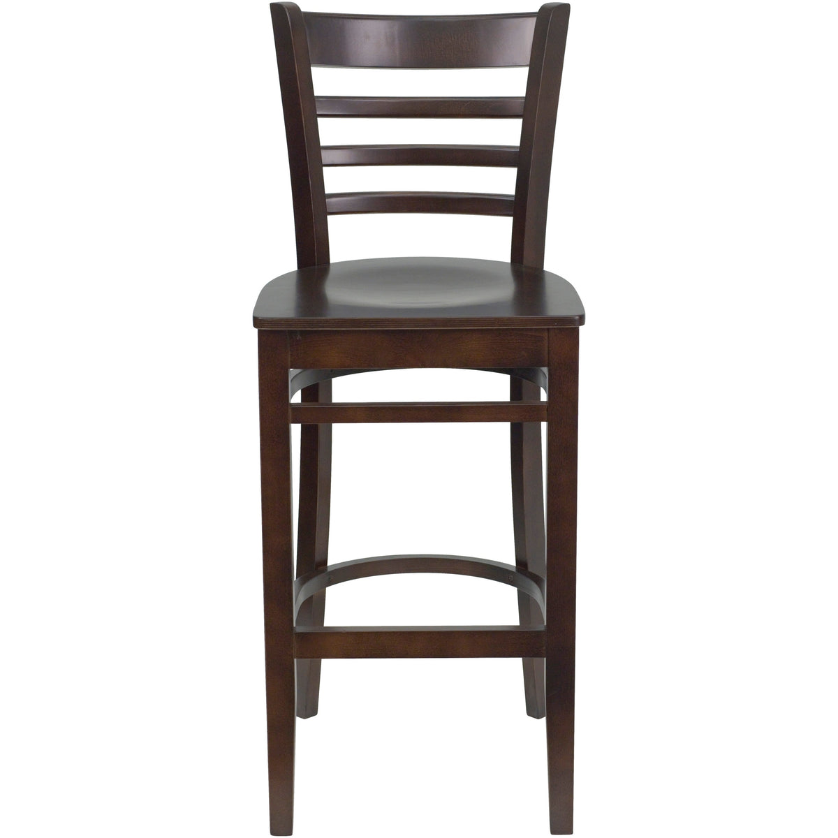 Flash Furniture XU-DGW0005BARLAD-WAL-GG Ladder Back Walnut Wood Restaurant Barstool (Walnut Wood Seat/Walnut Wood Frame) - View 8