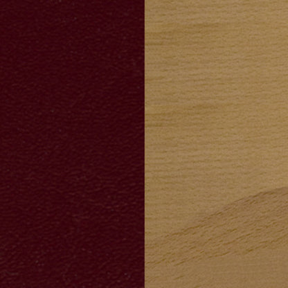 Flash Furniture XU-DGW0008VRT-NAT-BURV-GG Vertical Slat Back Natural Wood Restaurant Chair - Burgundy Vinyl Seat (Burgundy Vinyl Seat/Natural Wood Frame) - View 6
