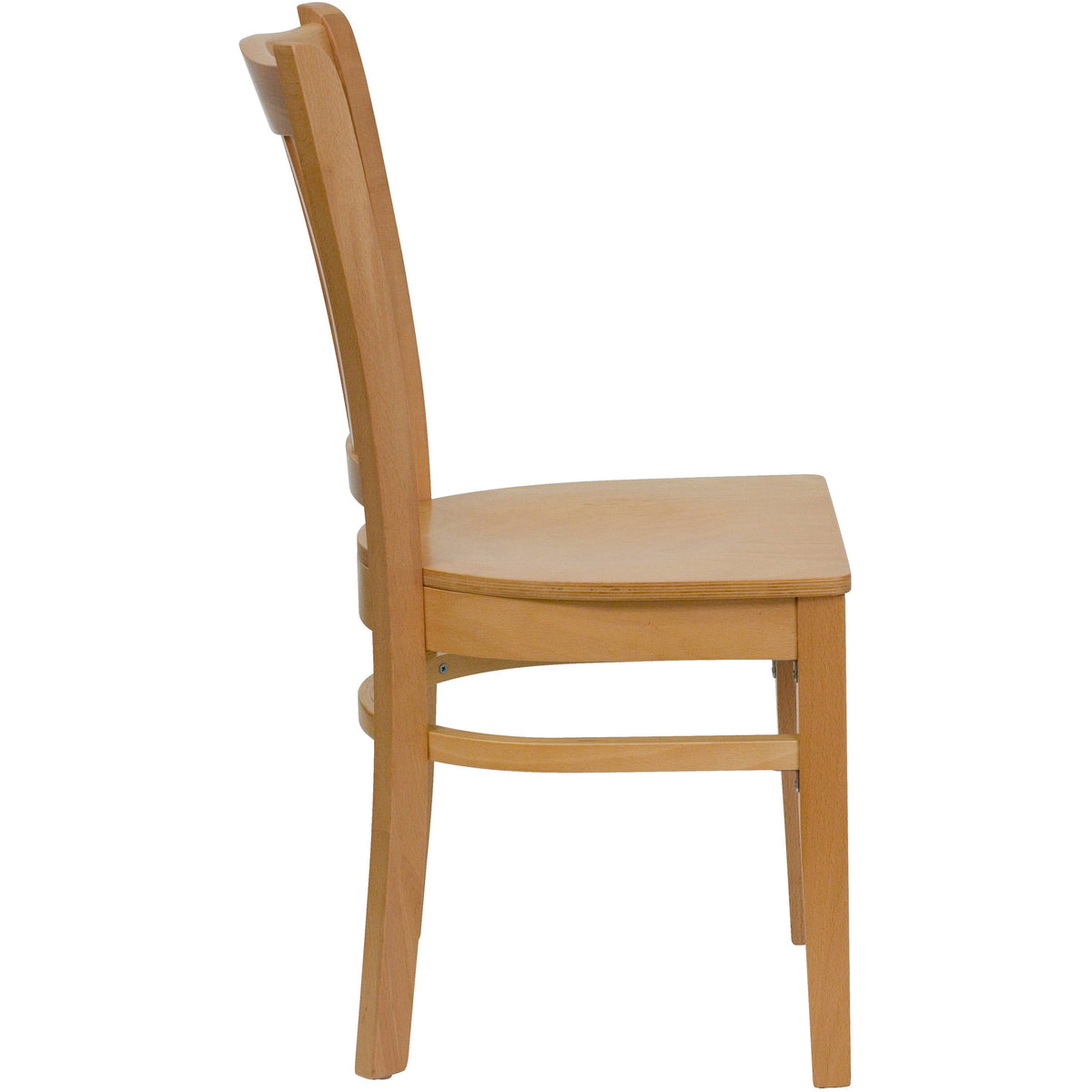 Flash Furniture XU-DGW0008VRT-NAT-GG Vertical Slat Back Natural Wood Restaurant Chair - Hospitality Seating (Natural Wood Seat/Natural Wood Frame) - View 7