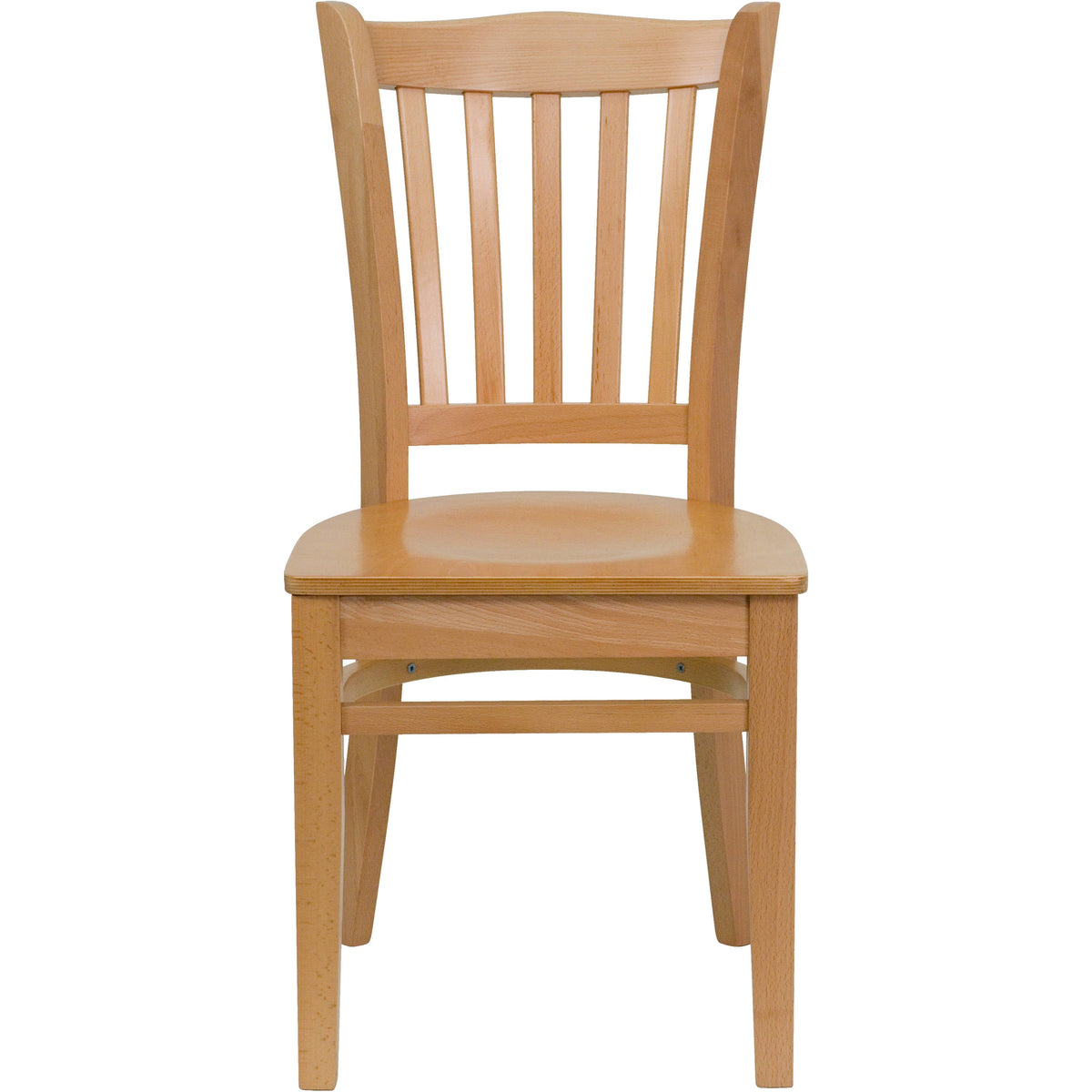 Flash Furniture XU-DGW0008VRT-NAT-GG Vertical Slat Back Natural Wood Restaurant Chair - Hospitality Seating (Natural Wood Seat/Natural Wood Frame) - View 8