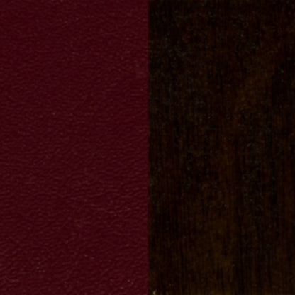 Flash Furniture XU-DGW0008VRT-WAL-BURV-GG Vertical Slat Back Walnut Wood Restaurant Chair - Burgundy Vinyl Seat (Burgundy Vinyl Seat/Walnut Wood Frame) - Material detail