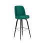 Flash Furniture XU-F-125-GRN-GG Metal Bar Stool with Swivel Vinyl Bucket Seat and Footrest in Green - Main view