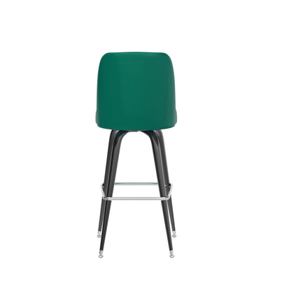 Flash Furniture XU-F-125-GRN-GG Metal Bar Stool with Swivel Vinyl Bucket Seat and Footrest in Green - View 6