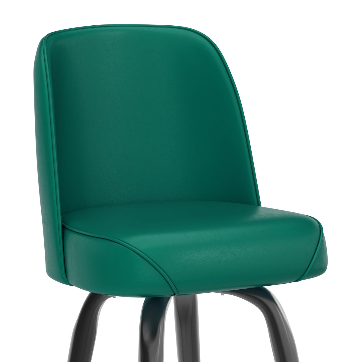Flash Furniture XU-F-125-GRN-GG Metal Bar Stool with Swivel Vinyl Bucket Seat and Footrest in Green - View 7