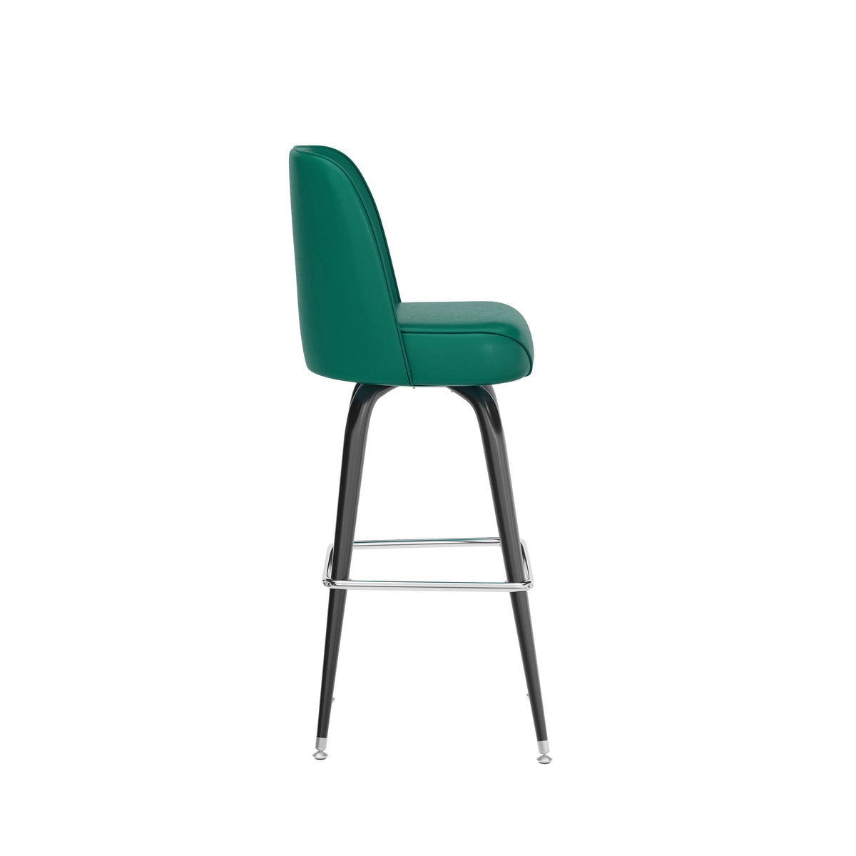 Flash Furniture XU-F-125-GRN-GG Metal Bar Stool with Swivel Vinyl Bucket Seat and Footrest in Green - View 8