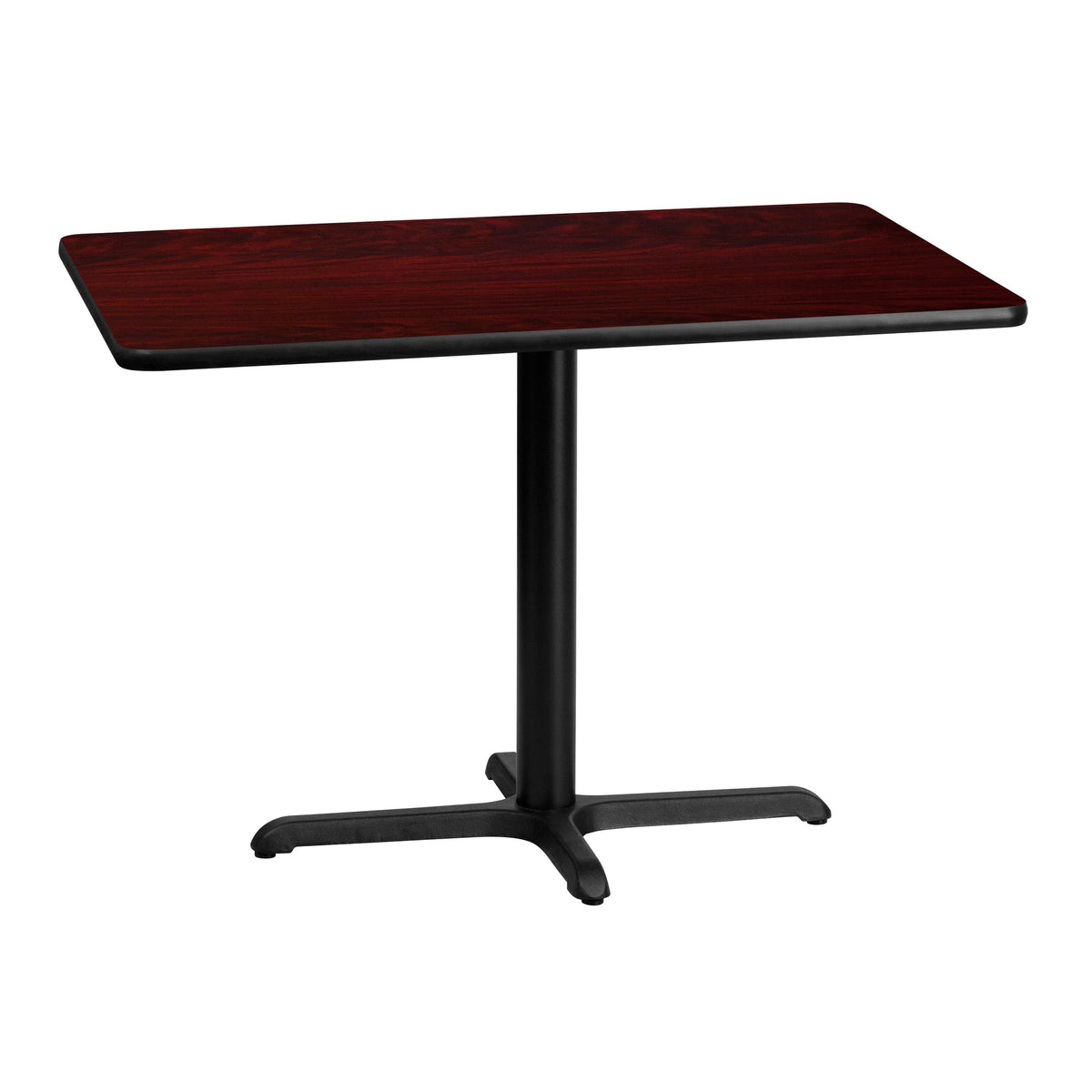 Flash Furniture XU-MAHTB-3042-T2230-GG 30" x 42" Laminate Table Top with 23.5" x 29.5" Table Height Base (Mahogany) - Main view