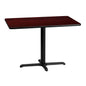 Flash Furniture XU-MAHTB-3042-T2230-GG 30" x 42" Laminate Table Top with 23.5" x 29.5" Table Height Base (Mahogany) - Main view