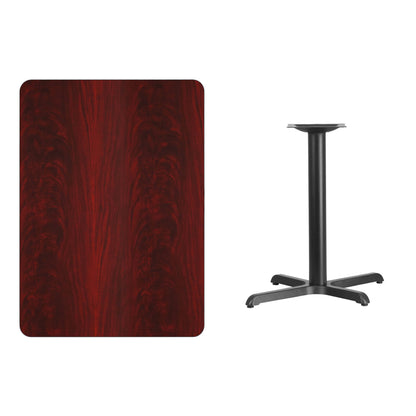 Flash Furniture XU-MAHTB-3042-T2230-GG 30" x 42" Laminate Table Top with 23.5" x 29.5" Table Height Base (Mahogany) - View 3
