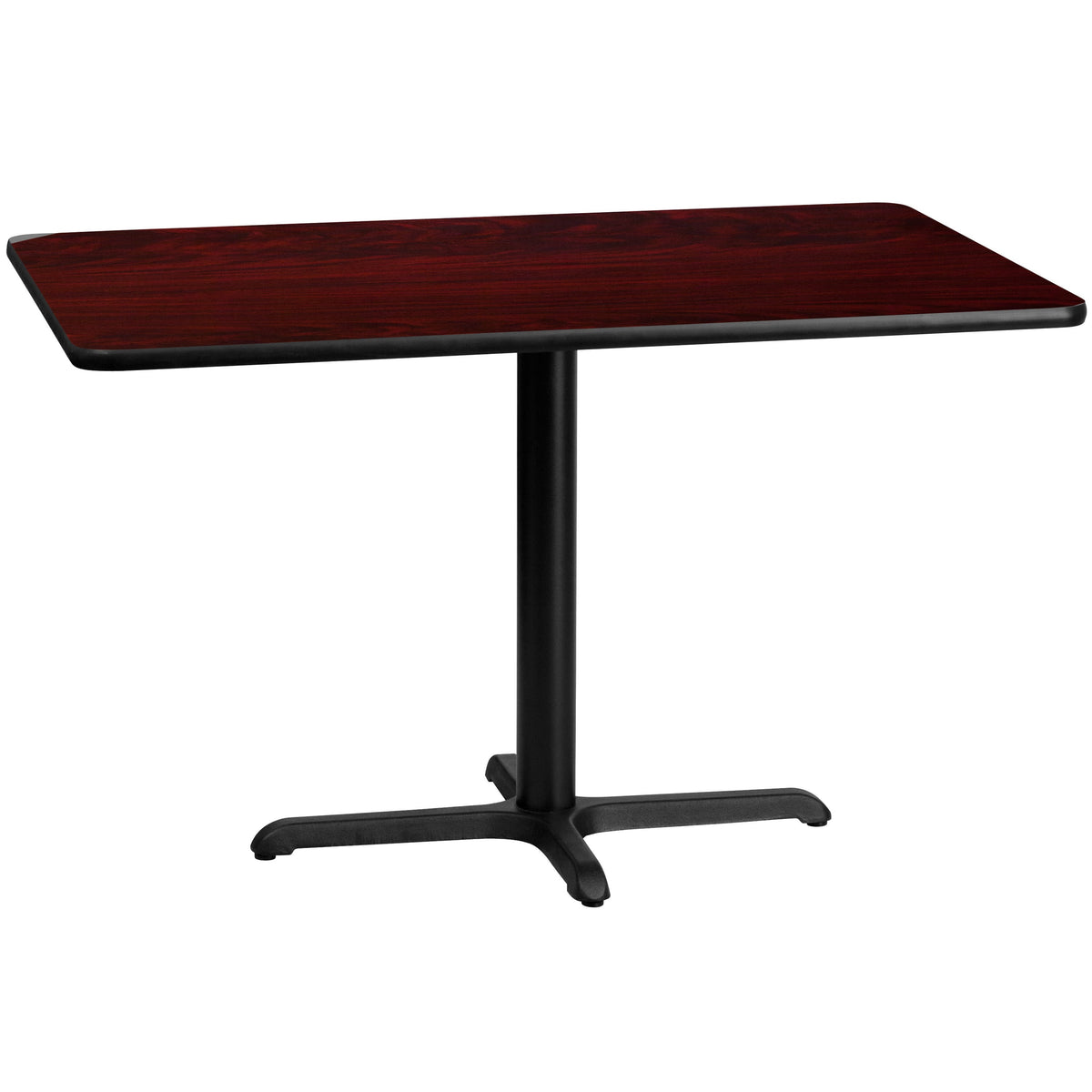 Flash Furniture XU-MAHTB-3048-T2230-GG 30" x 48" Laminate Table Top with 23.5" x 29.5" Table Height Base (Mahogany) - Main view