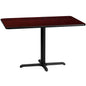 Flash Furniture XU-MAHTB-3048-T2230-GG 30" x 48" Laminate Table Top with 23.5" x 29.5" Table Height Base (Mahogany) - Main view