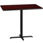 Flash Furniture XU-MAHTB-3048-T2230B-GG 30" x 48" Laminate Table Top with 23.5" x 29.5" Bar Height Table Base (Mahogany) - Main view