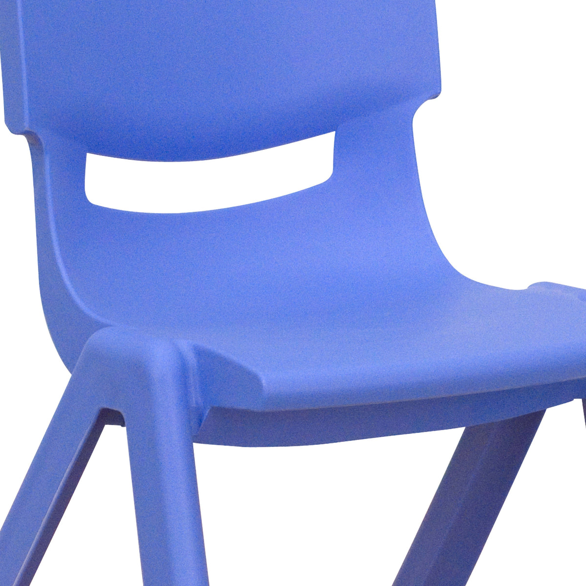 Flash Furniture YU-YCY-060-0036-RECT-TBL-BLUE-GG 23.625"W x 47.25"L Rectangular Blue Plastic Activity Table Set with 6 Chairs - View 10