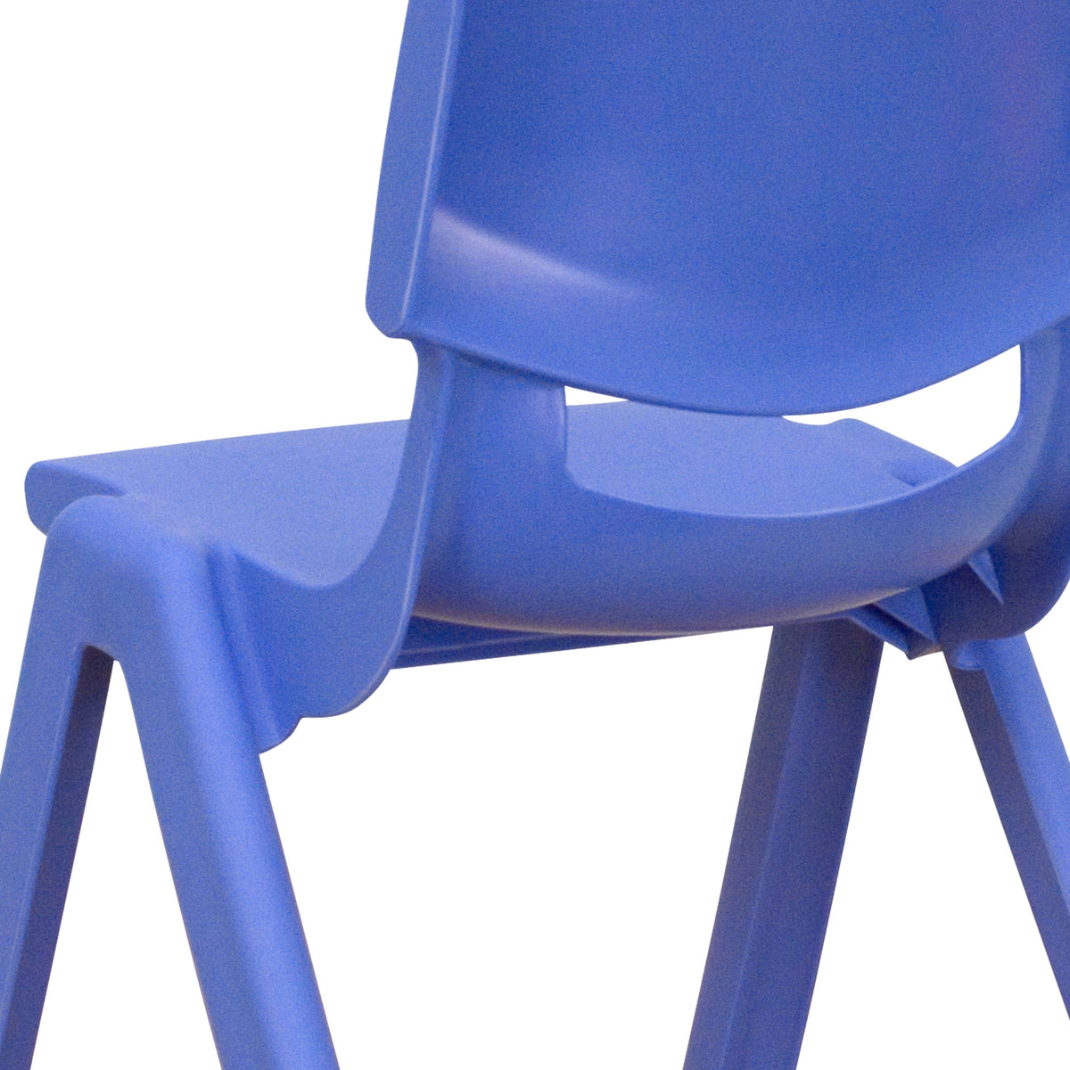 Flash Furniture YU-YCY-060-0036-RECT-TBL-BLUE-GG 23.625"W x 47.25"L Rectangular Blue Plastic Activity Table Set with 6 Chairs - View 12