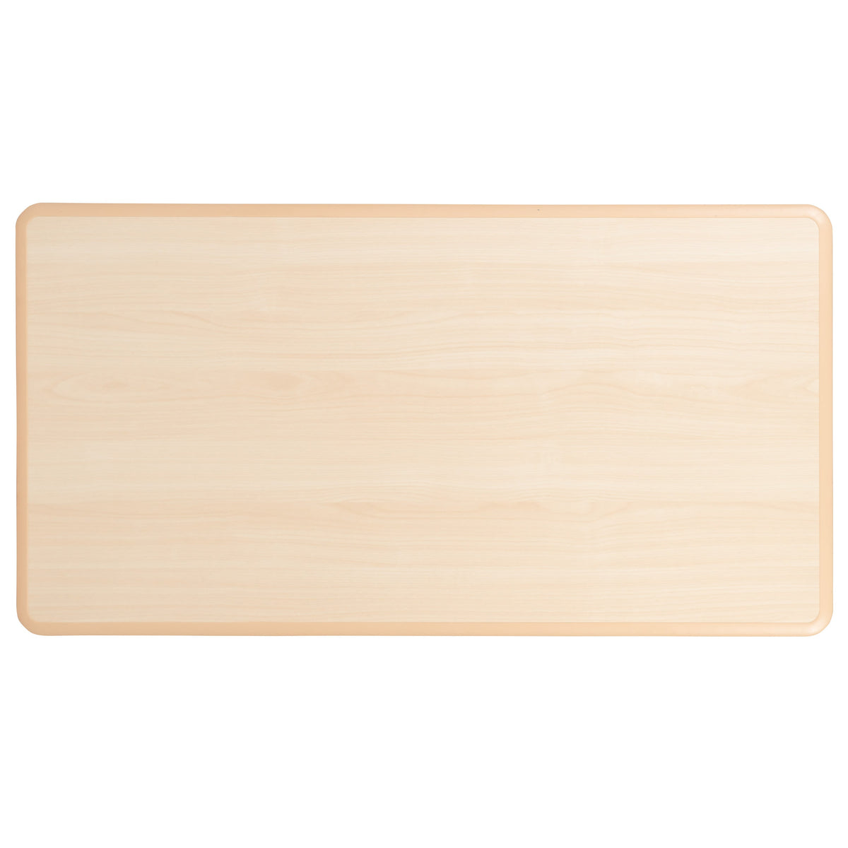 Flash Furniture YU-YCY-060-0036-RECT-TBL-NAT-GG 23.625"W x 47.25"L Rectangle Natural Plastic Activity Table Set with 6 Chairs - View 7