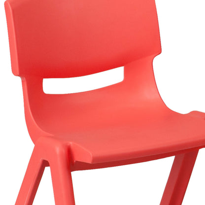 Flash Furniture YU-YCY-060-0036-RECT-TBL-RED-GG 23.625"W x 47.25"L Rectangular Red Plastic Activity Table Set with 6 Chairs - View 6