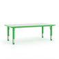 Flash Furniture YU-YCY-060-RECT-TBL-GREEN-GG 23.625"W x 47.25"L Rectangular Green Plastic Activity Table with Grey Top - Main view