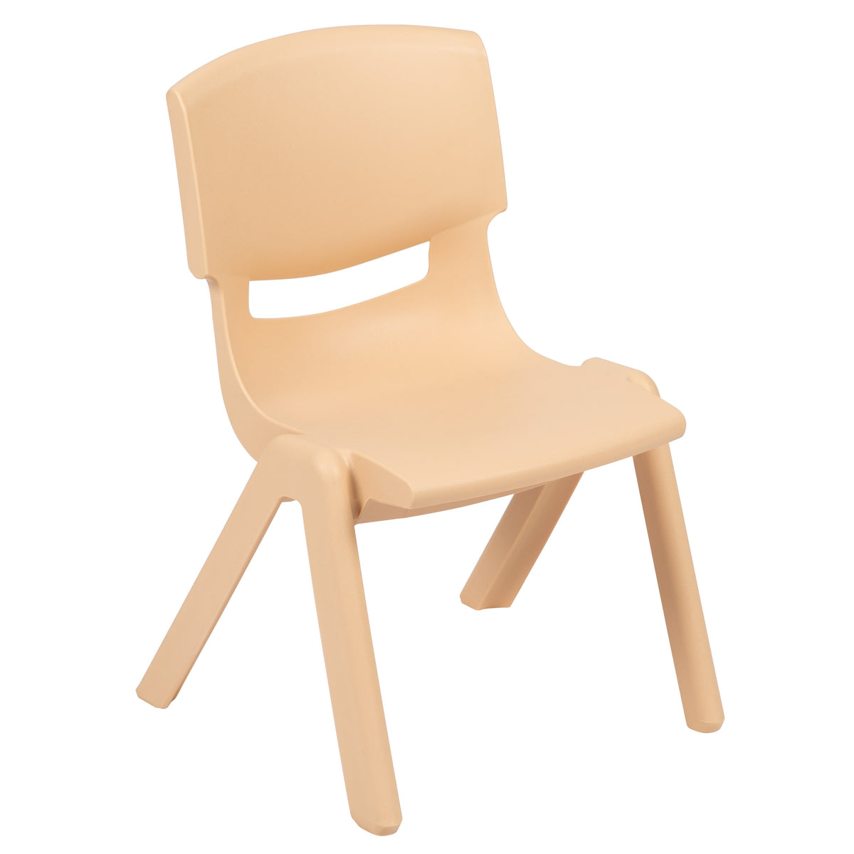 Flash Furniture YU-YCY-098-0034-RECT-TBL-NAT-GG 21.875"W x 26.625"L Rectangle Natural Plastic Activity Table Set with 4 Chairs - View 6