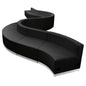 Flash Furniture ZB-803-400-SET-BK-GG 10 Pc Black LeatherSoft Modular Reception Configuration w/Taut Back &Seat - Main view
