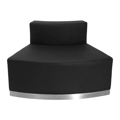 Flash Furniture ZB-803-450-SET-BK-GG 10 Pc Black LeatherSoft Modular Reception Configuration w/Taut Back &Seat - View 5