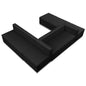 Flash Furniture ZB-803-510-SET-BK-GG 6 PC Black LeatherSoft Modular Reception Configuration w/Taut Back &Seat - Main view