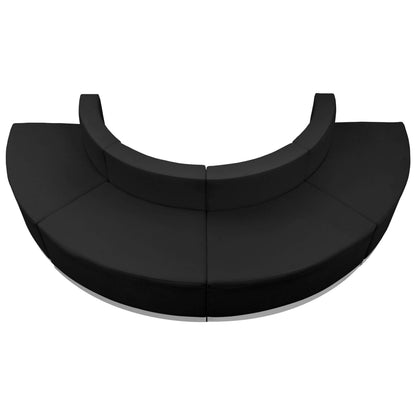 Flash Furniture ZB-803-520-SET-BK-GG 4 PC Black LeatherSoft Modular Reception Configuration w/Taut Back &Seat - Main view